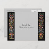 RSVP Verlichte Art Grijze Briefkaarten (Voorkant / Achterkant)