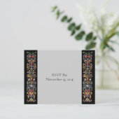 RSVP Verlichte Art Grijze Briefkaarten (Staand voorkant)