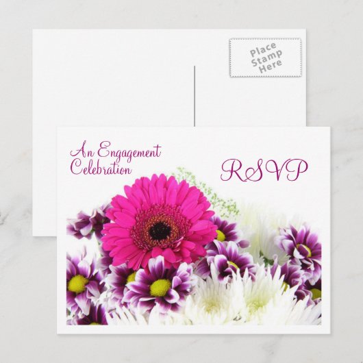 RSVP-Verloving/bruiloft-Briefkaart Uitnodiging Briefkaart (Voorkant / Achterkant)