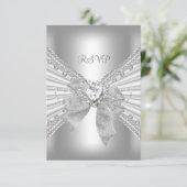 RSVP Verlovingsdiamant Hart Wit Zilveren Boog (Staand voorkant)