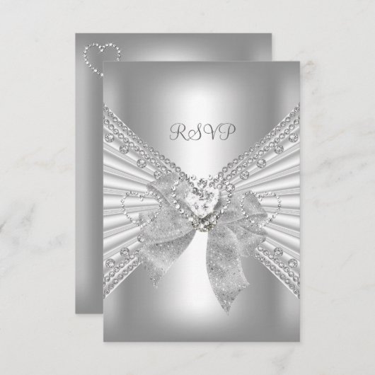RSVP Verlovingsdiamant Hart Wit Zilveren Boog (Voorkant / Achterkant)
