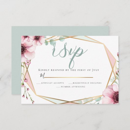 RSVP | Vers lentbloemen en -olie Kaart (Voorkant / Achterkant)
