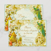 RSVP Versailles Peacock Garden Kaartje (Voorkant / Achterkant)