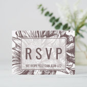 RSVP verzoek om bruine zonnebloemlied Kaart (Staand voorkant)