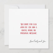 RSVP viert Love en red bloemen Kaart (Achterkant)