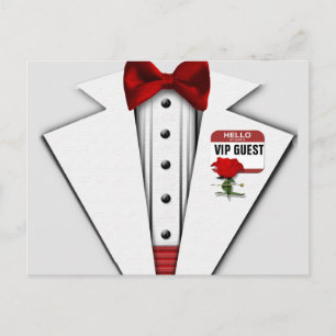 RSVP VIP TUXEDO UITNODIGING BRIEFKAART