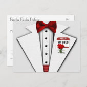 RSVP | VIP TUXEDO UITNODIGING BRIEFKAART (Voorkant / Achterkant)
