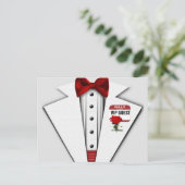 RSVP | VIP TUXEDO UITNODIGING BRIEFKAART (Staand voorkant)