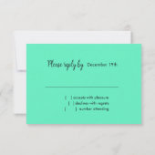 RSVP Vlinder Blauw Groen Geel Waterverf Kaart (Achterkant)