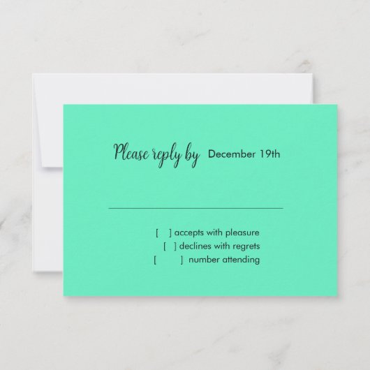 RSVP Vlinder Blauw Groen Geel Waterverf Kaart (Achterkant)