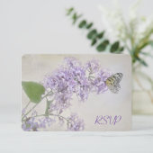 RSVP Vlinder op Seringen Kaart (Staand voorkant)