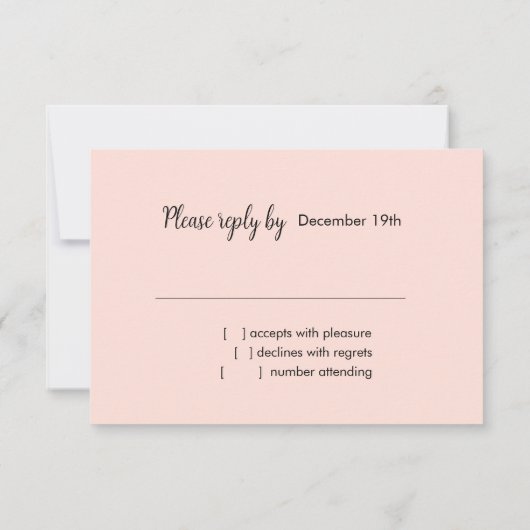 RSVP vlinder roze groene perzik Waterverf Kaart (Achterkant)