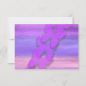 RSVP Vlinder Roze Paarse Waterverf Kaart (Voorkant)