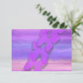 RSVP Vlinder Roze Paarse Waterverf Kaart (Staand voorkant)