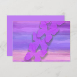 RSVP Vlinder Roze Paarse Waterverf Kaart