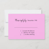 RSVP Vlinder Roze Paarse Waterverf Kaart (Achterkant)