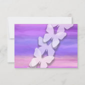 RSVP Vlinder Roze Paarse Waterverf Kaart (Voorkant)