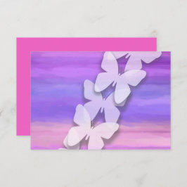 RSVP Vlinder Roze Paarse Waterverf Kaart