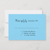 RSVP Vlinder Turquoise Paars Aquarel  Kaart (Achterkant)