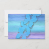 RSVP Vlinder Turquoise Paarse Waterverf Kaart (Voorkant)