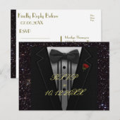 RSVP voor alle doeleinden | Smoking Uitnodiging Briefkaart (Voorkant / Achterkant)