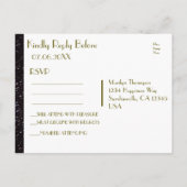 RSVP voor alle doeleinden | Smoking Uitnodiging Briefkaart (Achterkant)