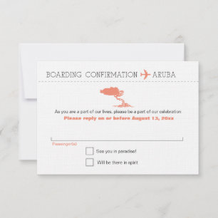 RSVP voor Aruba instapkaart Kaartje