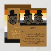 RSVP voor beren bruiloft voor homoseksuele bruideg Kaart (Voorkant / Achterkant)