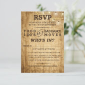 RSVP voor bruiloft Food, I Do's en Bad Dance Moves (Staand voorkant)