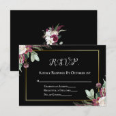RSVP voor Dark Bloom Croning-ceremonie Kaartje (Voorkant / Achterkant)