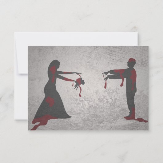 RSVP voor een uitnodiging voor een Zombie-bruiloft (Achterkant)