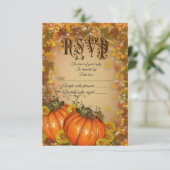 RSVP voor herfst bruiloft uitnodiging "Herfstkleur (Staand voorkant)