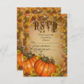 RSVP voor herfst bruiloft uitnodiging "Herfstkleur (Voorkant / Achterkant)