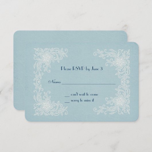 RSVP voor hernieuwing van geloften-hoekjes (Voorkant / Achterkant)