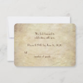 RSVP voor het hernieuwen van geloften op 45e verja Kaart (Achterkant)