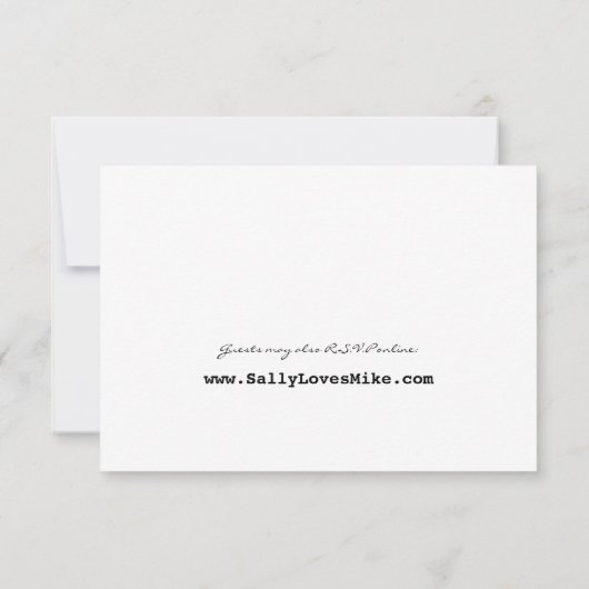 RSVP voor het uitnodigen van een bruiloft voor sch (Achterkant)