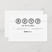 RSVP voor het uitnodigen van een bruiloft voor sch (Voorkant / Achterkant)