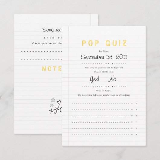 RSVP voor het uitnodigen van laptopbruiloft (Voorkant / Achterkant)