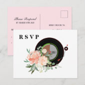 rsvp voor muziekopname uitnodiging briefkaart (Voorkant / Achterkant)