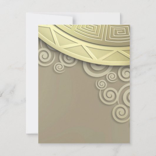 RSVP voor Ontvangst/de Uitnodiging van het Diner (Achterkant)