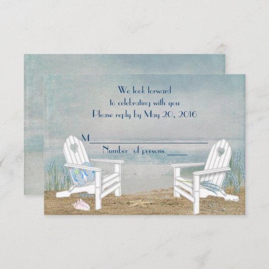 RSVP voor strandtrouw (Voorkant / Achterkant)