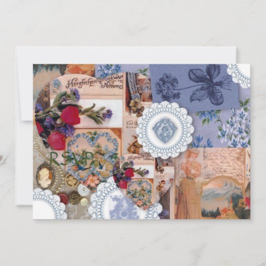 RSVP voor Victoriaanse trouwreceptie Kaart (Voorkant)