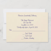 RSVP voor Victoriaanse trouwreceptie Kaart (Achterkant)