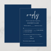 RSVP voor weddenschap, maaltijdopties, verzoek om  Informatiekaartje (Voorkant / Achterkant)