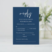 RSVP voor weddenschap, maaltijdopties, verzoek om  Informatiekaartje (Staand voorkant)