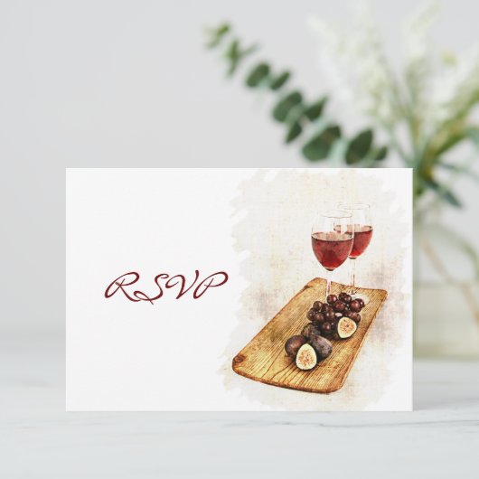 RSVP voor wijn diner viering (Staand voorkant)
