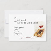 RSVP voor wijn diner viering (Achterkant)