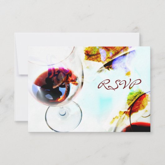 RSVP voor wijn diner viering Kaartje (Voorkant)