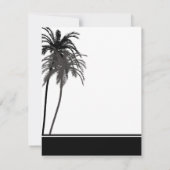 RSVP voor zwarte en witte tropische palmen (Achterkant)