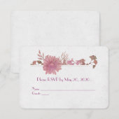 RSVP-Vow Renewal waterverf grens Kaart (Voorkant / Achterkant)